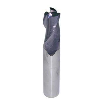 Fresa frontal de metal duro, serie corta, de 3 labios