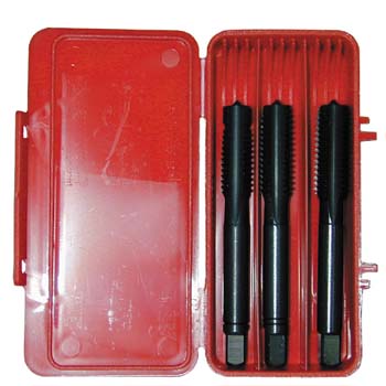 Machos de mano, rosca métrica din 352, tres piezas ref. e102