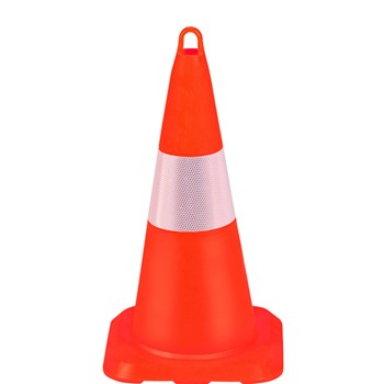 Cono de seguridad de pvc blando con reflectante (500 mm)