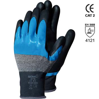 Guantes de algodón/nylon con revestimiento de nitrilo foam sobre nitrilo mod. 376