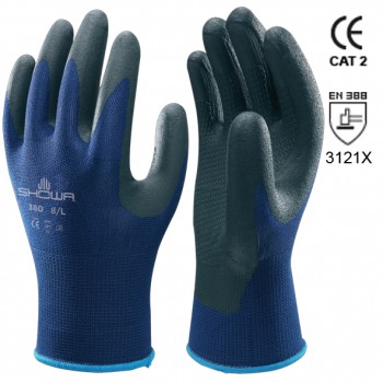 Guantes de nylon con recubrimiento de nitrilo mod. 380