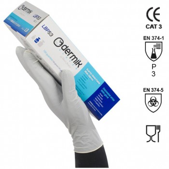 Guante de látex (con polvo) desechable mod. lbp53 en cajas de 100 unidades