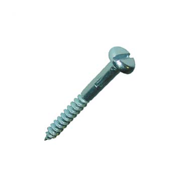Tornillo din-96 para madera de cabeza redonda ranurada, de acero cincado.