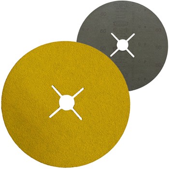 Disco abrasivo con soporte de fibra y mineral de corindón cerámico ref. ca-p93 v
