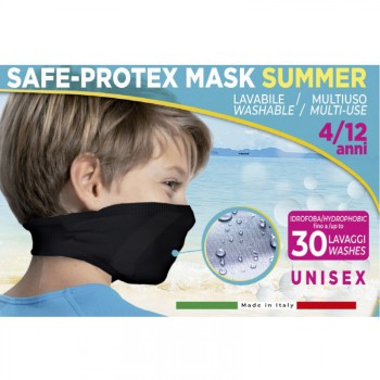 Mascarilla reutilizable summer light junior negra