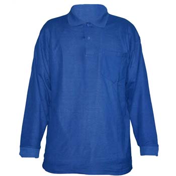 Polo de tergal de manga larga y un bolsillo